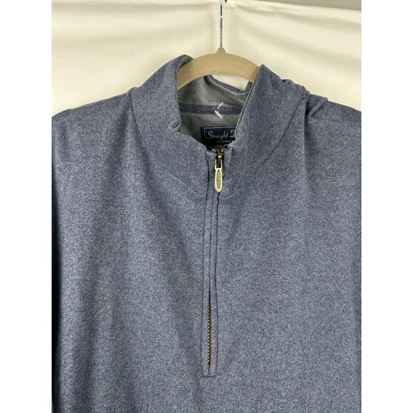 NWT Straight Down Clothing Co Men's XL 1/4 Zip Sweater Pullover Navy Blue - Picture 7 of 10